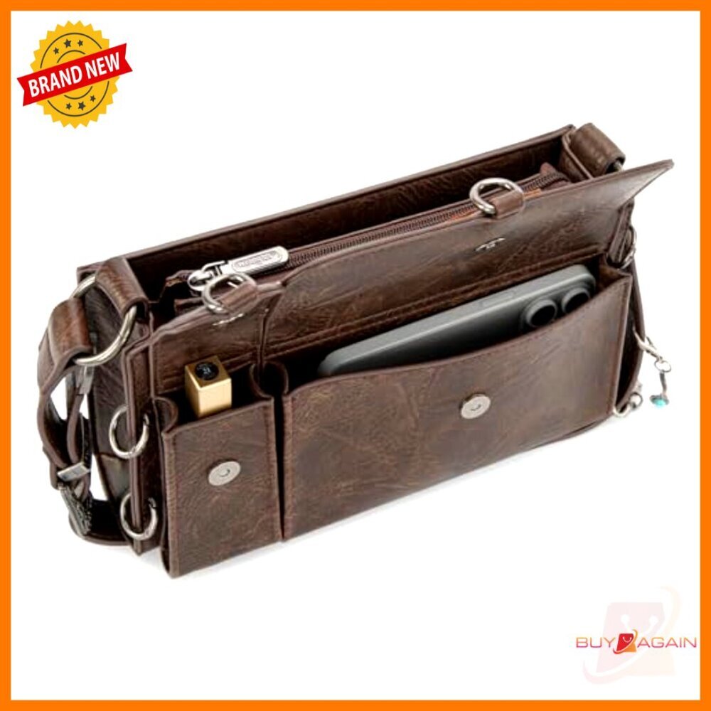 Small Shoulder Bag with Detachable Charms, Multiple Pockets, Western Y2K Style - Picture 5 of 7